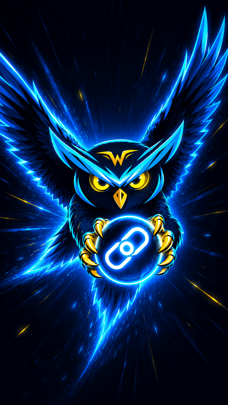WozWize owl holding a glowing link icon